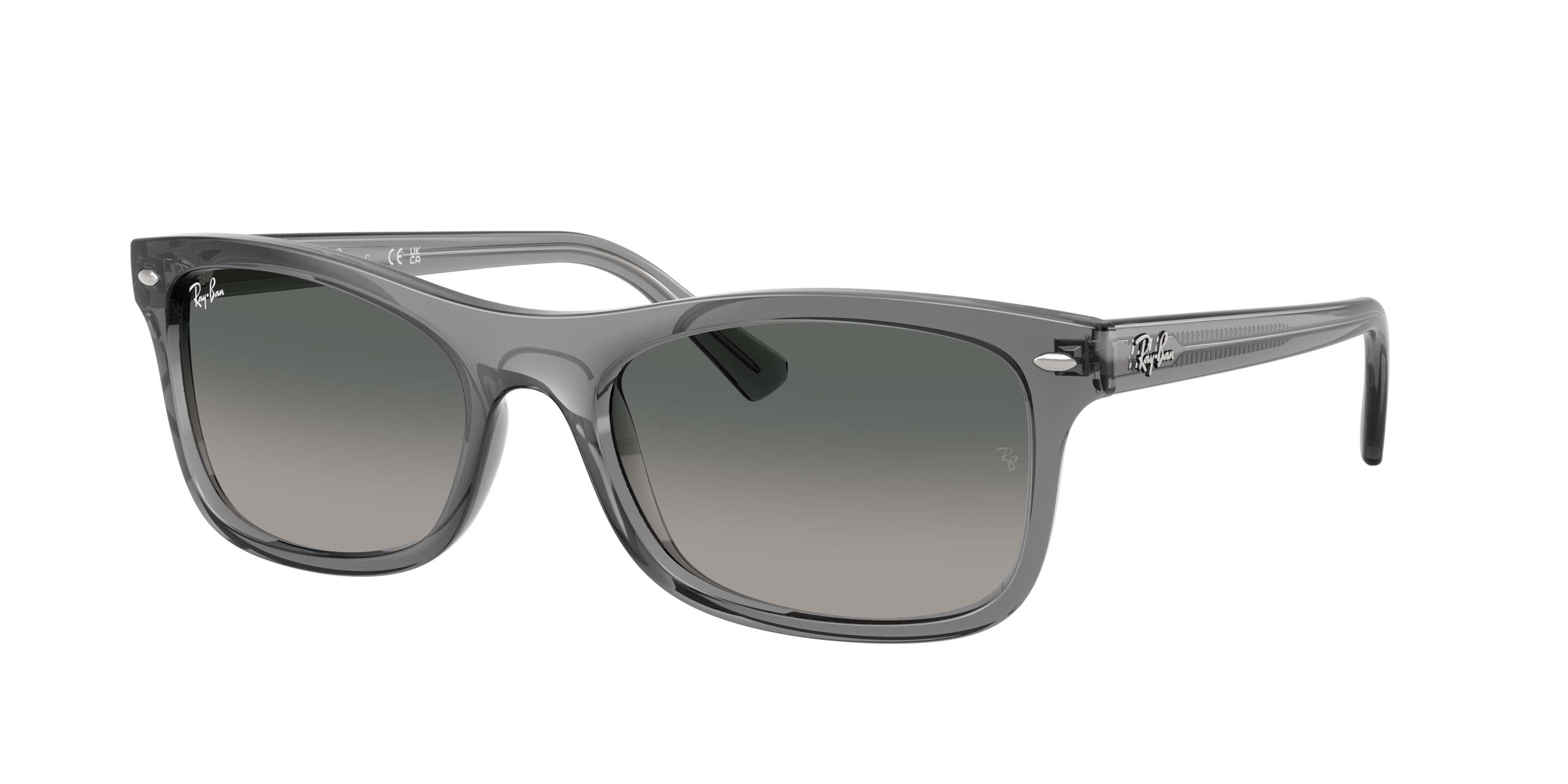 Ray-Ban RB2226 Grey Gradient Sunglasses – Polished Transparent Grey